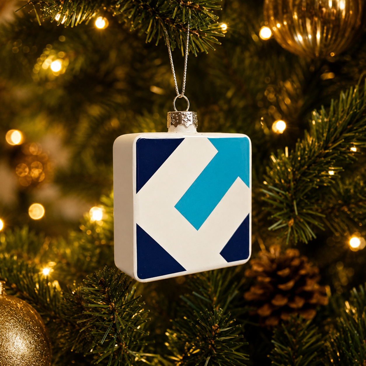 Kerstbal met logo of bedrijfsnaam